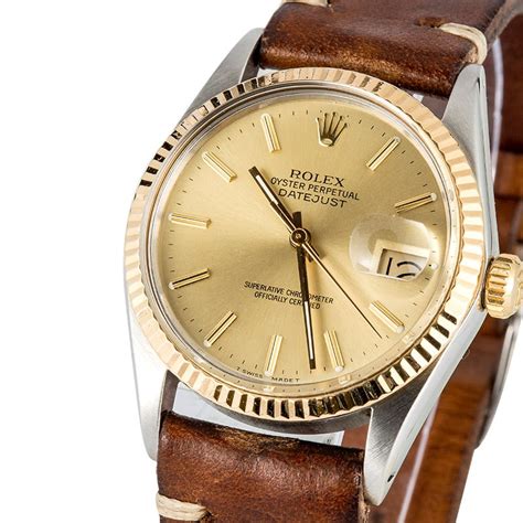 leather band for gold rolex datejust|Rolex Datejust 36mm jubilee band.